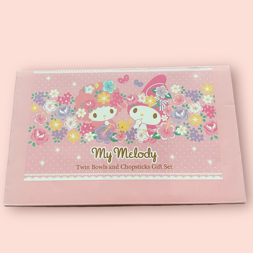 Sanrio My Melody Ceramic Bowls & Chopsticks Set (2013)